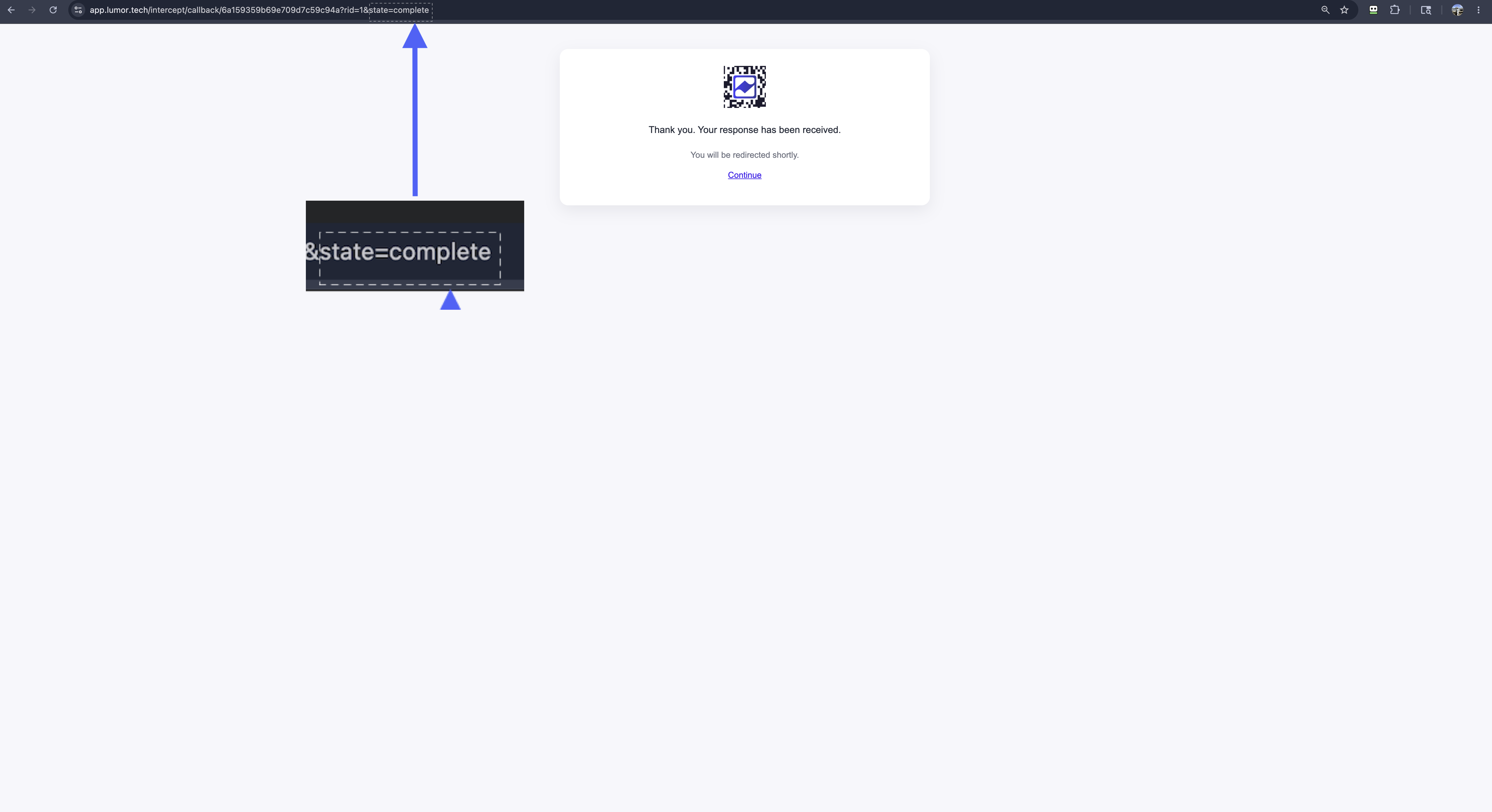 Review the callback page