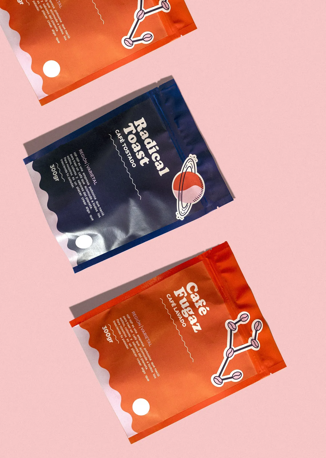 Brand packaging flatlay